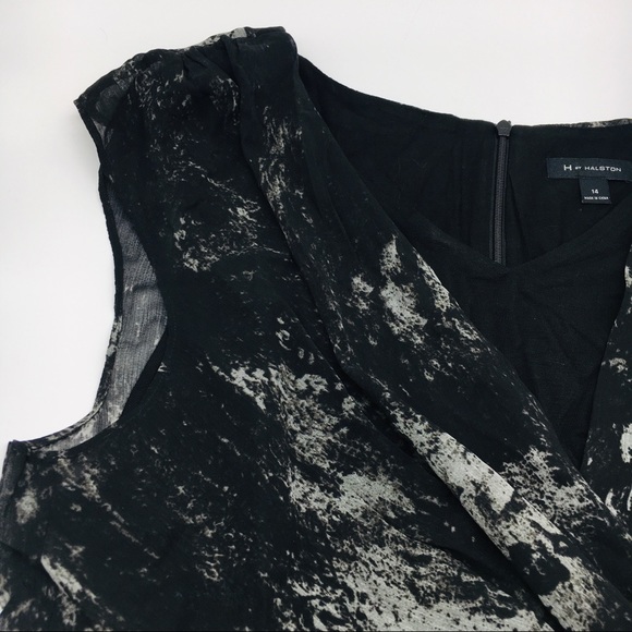 14 H by Halston Drape Front Sleeveless Top Shirt - Picture 5 of 15